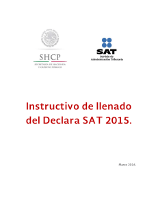 Instructivo de llenado del Declara SAT 2015.