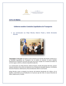 NOTA DE PRENSA Gobierno nombra Comisión Liquidadora de
