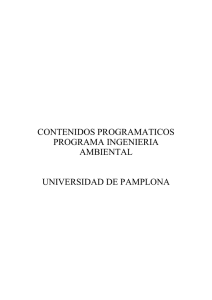 Contenido Programatico - Universidad de Pamplona