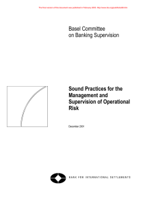 Sound Practices for the Management and Supervision of