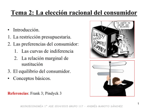Tema 2: La elección racional del consumidor