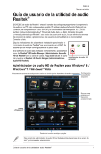 Guía de usuario de la utilidad de audio Realtek®