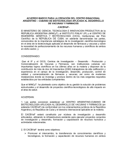 acuerdo marco para la creación del centro binacional argentino