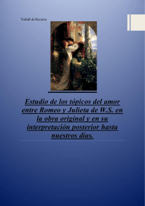 Estudio de los tópicos del amor entre Romeo y Julieta de W.S. en la