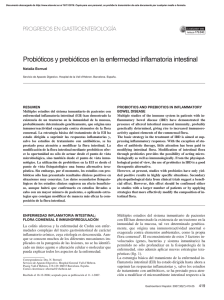 Probióticos y prebióticos en la enfermedad inflamatoria intestinal