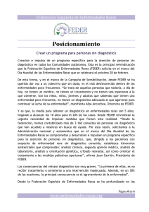 Posicionamiento - Federación Española de Enfermedades Raras