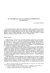 El desarrollo de la clientela pompeyana en Hispania