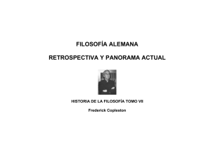 FILOSOFÍA ALEMANA RETROSPECTIVA Y PANORAMA ACTUAL
