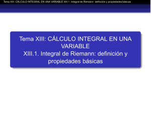 tema XIII.1: Integral de Riemann