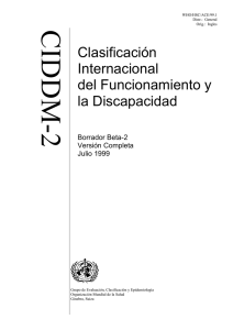 Clasificación Internacional de Deficiencias, Discapacidades