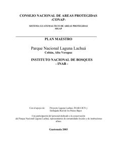 Plan Maestro Parque Nacional Laguna Lachuá