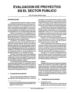 EVALUACION DE PROYECTOS EN EL SECTOR PUBLICO
