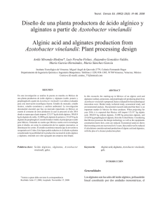 Diseño de una planta productora de ácido algínico y alginatos a