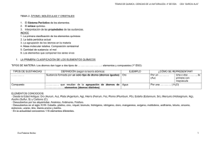 TEMA 2. ÁTOMO, MOLÉCULAS Y CRISTALES 1. El Sistema