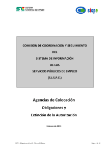Agencias de Colocación - Sistema Nacional de Empleo.