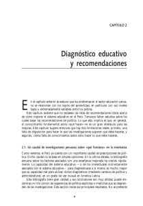 Diagnóstico educativo y recomendaciones