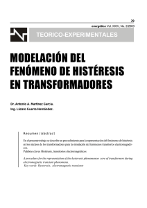 modelación del fenómeno de histéresis en transformadores