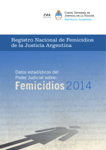 primer Registro Nacional de Femicidios de la Justicia Argentina.