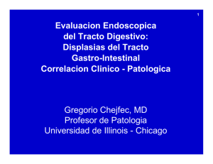 Evaluacion Endoscopica del Tracto Digestivo: Displasias del Tracto