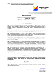 resolución - Ministerio de Transporte y Obras Públicas