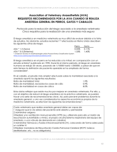 Association of Veterinary Anaesthetists (AVA) REQUISITOS