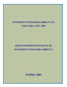 Informe Flujos de Inversión Extranjera Directa en Costa Rica 1997