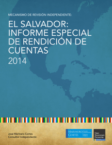 El Salvador: InformE ESpEcIal dE rEndIcIón dE cuEntaS 2014