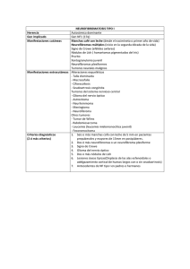 NEUROFIBROMATOSIS TIPO I Herencia Autosómica dominante