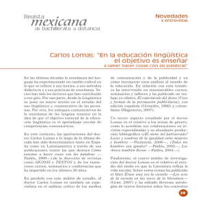 Carlos Lomas: "En la educación lingüística el objetivo es enseñar