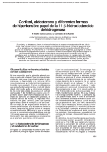Cortisol, aldosterona y diferentes formas de hipertensión: papel de