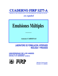 Emulsiones Múltiples - Laboratorio FIRP