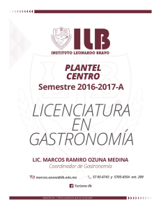 Lic. Gastronomía - Instituto Leonardo Bravo