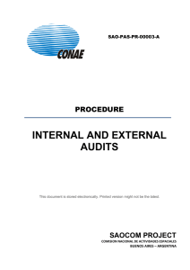 internal and external audits - Comisión Nacional de Actividades