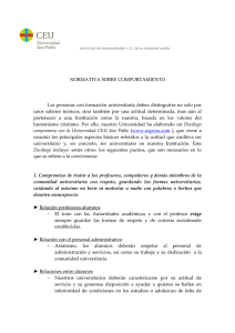 Normas de Comportamiento - Universidad CEU San Pablo