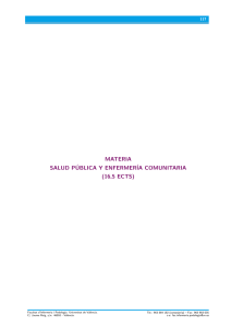 MATERIA SALUD P´UBLICA Y ENFERMER´IA COMUNITARIA (16,5