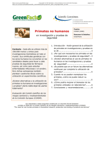 Primates no humanos en investigación y pruebas de seguridad
