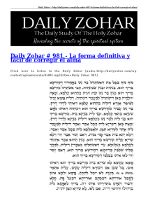 Daily Zohar # 981 - La forma definitiva y fácil de