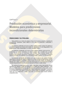 Predicción económica y empresarial. Modelos para predicciones