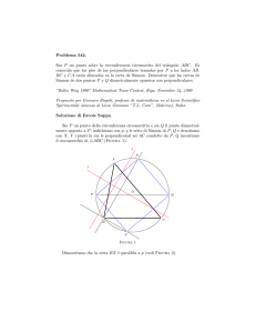 Problema 542. Sea P un punto sobre la circunferencia circunscrita