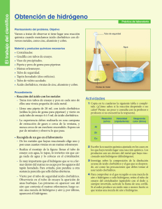 Práctica de laboratorio: Obtención de hidrógeno