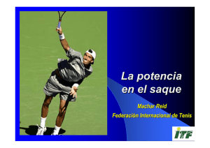 La potencia en el saque - Federación Colombiana de Tenis