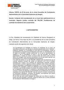 Informe 15/2014 - Gobierno de Aragón
