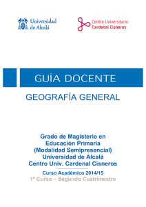 geografía general - Centro Universitario Cardenal Cisneros