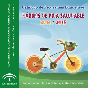 Catálogo de Programas Educativos. Hábitos de Vida Saludable