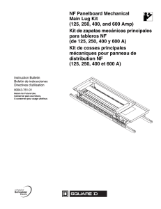 NF Panelboard Mechanical Main Lug Kit (125