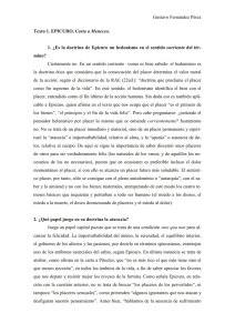 Gustavo Fernández Pérez Texto 1. EPICURO, Carta a meneceо. 1