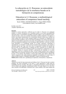 La educación en J.J. Rousseau: un antecedente metodológico de la