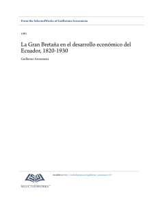 La Gran Bretaña en el desarrollo económico del Ecuador, 1820-1930