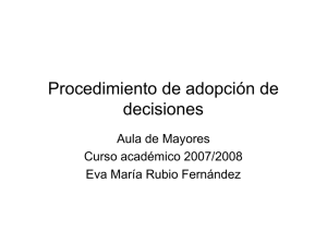 Procedimiento de adopción de decisiones
