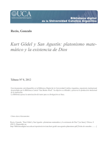 Kurt Gödel y San Agustín: platonismo matemático y la existencia de